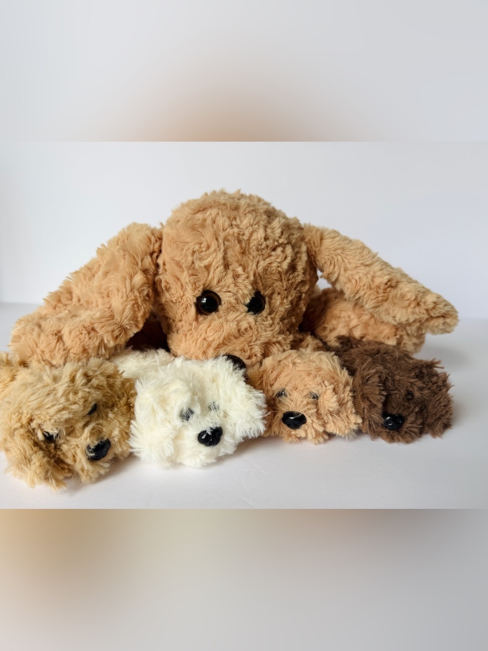 Snug A Babies Dog Plush Mom 4 Babies Pregnant Puppy Stuffed Animal Golden Doodle